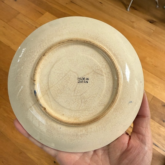 Antique Blue Willow Tea Cup and Saucer - original Japanese - Picture 7 of 7